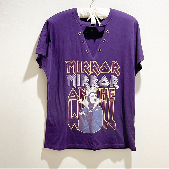 DISNEY BOUTIQUE Purple Grommet MIRROR MIRROR Tee